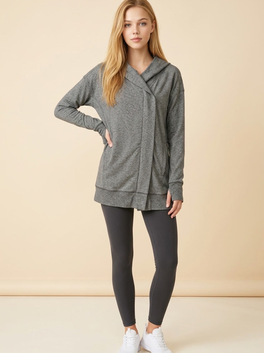 lululemon athletica Heather Gray Wrap Hoodie